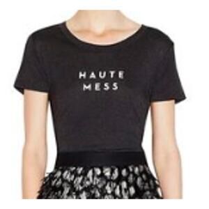 Milly #millymoment Charcoal Gray Haute Mess T-Shirt sz S